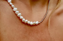Load image into Gallery viewer, Luna Half Pearl Chain Necklace
