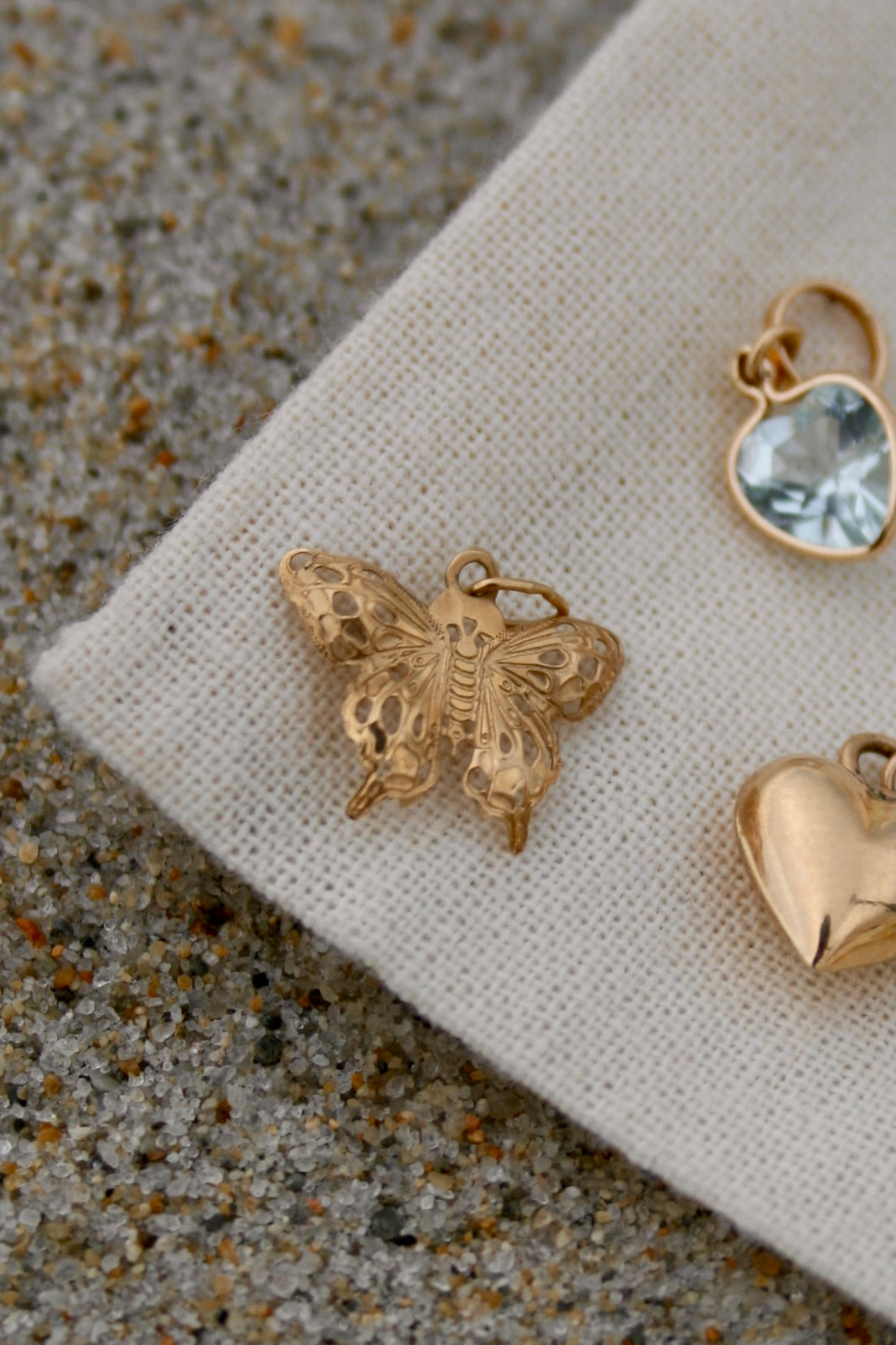 Vintage 14k Delicate Butterfly Charm