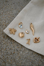 Load image into Gallery viewer, Vintage 14k Floating Stone Heart Charm Pendant
