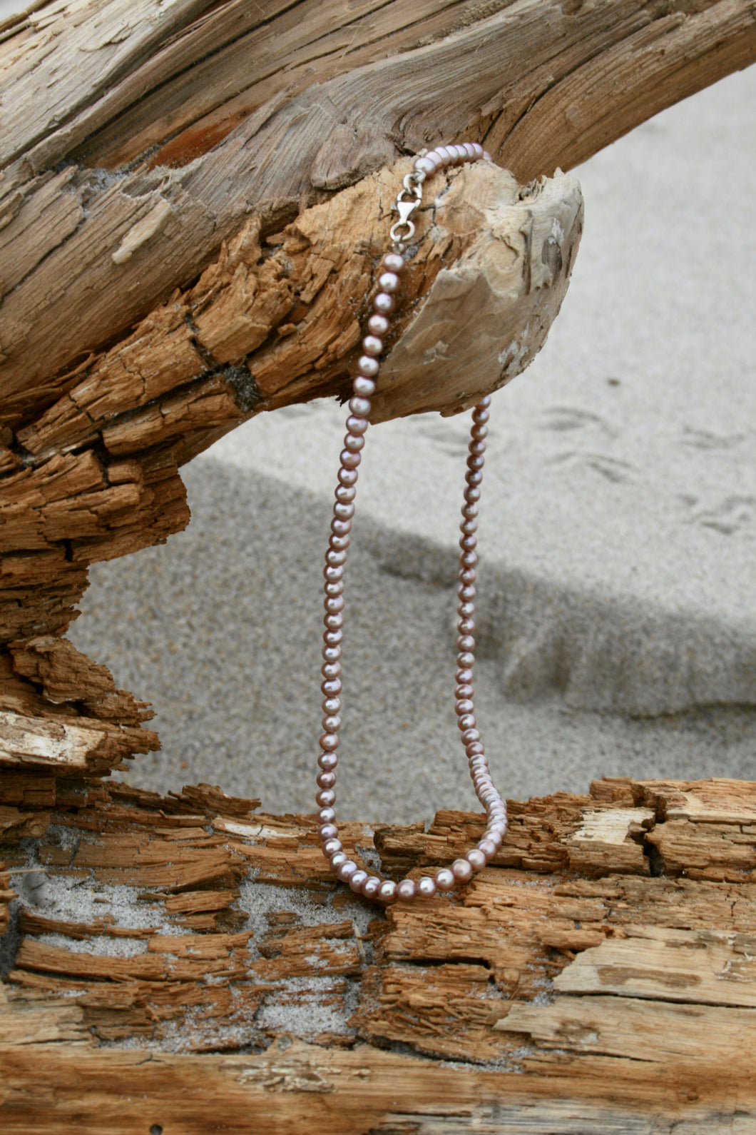 Vintage Pink Pearl Necklace