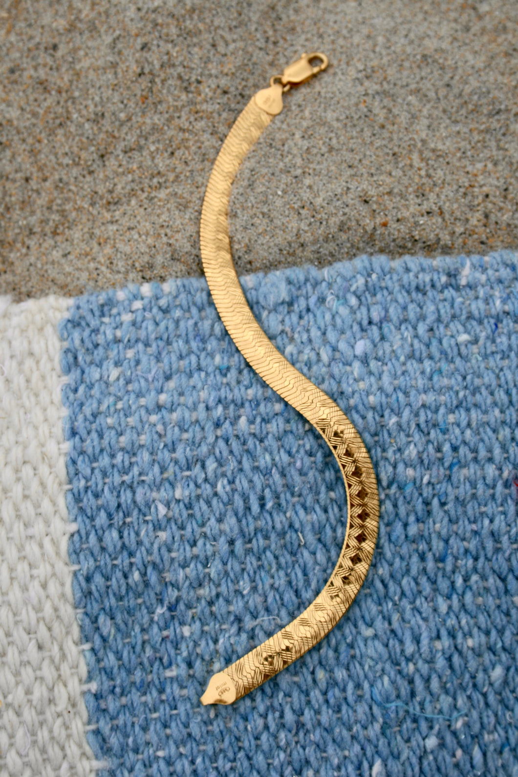 Vintage Detailed Herringbone Chain Bracelet